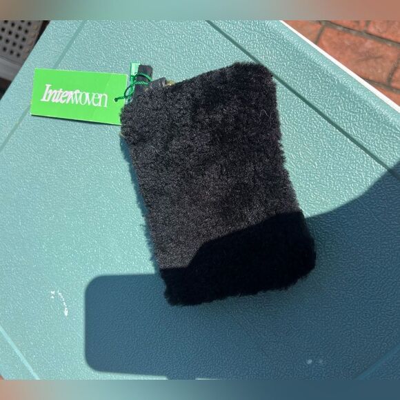 Primecut Checked Shearling Coin Purse NWT - Picture 5 of 6